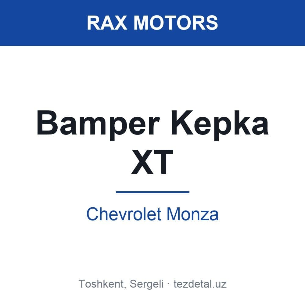 Bumper Kepka XT — Chevrolet Monza